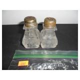 Vintage Clear Glass Salt and Pepper Shakers