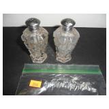 Victorian Clear Glass Salt and Pepper Shakers