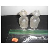 Victorian Clear Glass Salt and Pepper Shakers