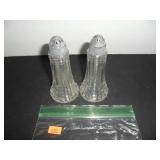 Victorian Clear Glass Salt and Pepper Shakers