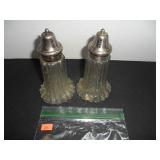 Victorian Clear Glass Salt and Pepper Shakers