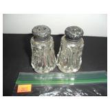 Victorian Crown Glass Salt and Pepper Shakers