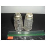 Vintage Glass Salt and Pepper Shakers