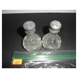 Vintage Glass Salt and Pepper Shakers