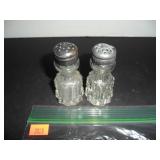 Vintage Glass Salt and Pepper Shakers