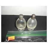 Vintage Glass Salt and Pepper Shakers