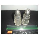 Vintage Glass Salt and Pepper Shakers