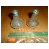 Vintage Glass Salt and Pepper Shakers