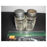 Antique Glass Salt and Pepper Shakers