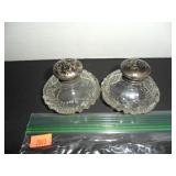 Antique Glass Salt and Pepper Shakers