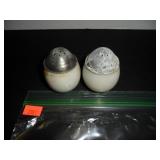 White Salt and Pepper Shakers