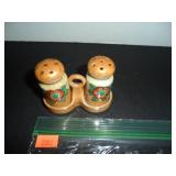 Brown & White Salt and Pepper Shakers