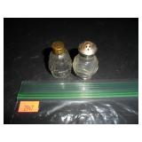 Mini Decorative Glass Salt and Pepper Shakers
