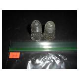 Mini Decorative Glass Salt and Pepper Shakers