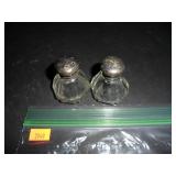 Mini Decorative Glass Salt and Pepper Shakers
