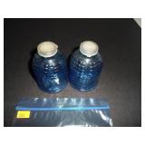 Blue Translucent Salt and Pepper Shakers