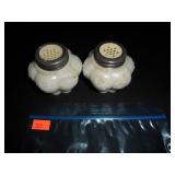 White Salt and Pepper Shakers