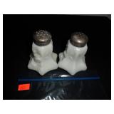 White Flower Design Salt and Pepper Shakers