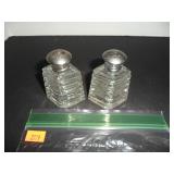 Vintage Glass Salt and Pepper Shakers