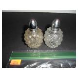 Vintage Glass Salt and Pepper Shakers