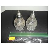 Vintage Glass Salt and Pepper Shakers