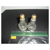Frosted Rose Glass Salt and Pepper Shakers
