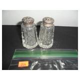 Victorian Cut Glass Salt and Pepper Shakers