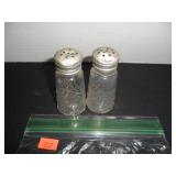 Victorian Cut Glass Salt and Pepper Shakers