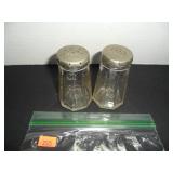 Clear Glass Salt and Pepper Shakers