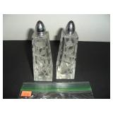 Rare West Germany Hand cut glass Salt and Pepper