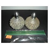 Vintage Glass Salt and Pepper Shakers