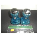 Westmoreland Blue Glass Salt and Pepper Shakers