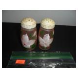 Vintage Hand Painted floral design Salt and