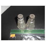 Clear Crystal Cut Salt and Pepper Shakers