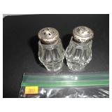 Antique Crystal Salt and Pepper Shakers