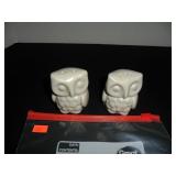 White Salt and Pepper Shakers