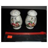 Pink Flowers Salt and Pepper Shakers