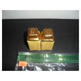 Gold Salt and Pepper Shakers