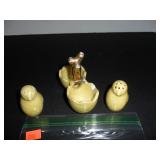 3 Pieces Chicks in Open Egg Shells Salt and Pepper