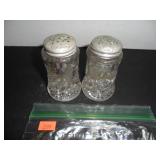 Victorian Clear Glass Salt and Pepper Shakers