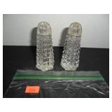 Victorian Clear Glass Salt and Pepper Shakers