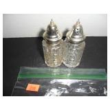 Victorian Clear Glass Salt and Pepper Shakers