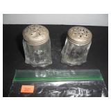 Victorian Clear Glass Salt and Pepper Shakers