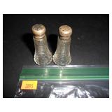 Vintage Mini Glass Salt and Pepper Shakers