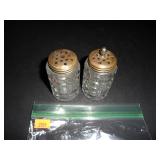 Vintage Glass Salt and Pepper Shakers