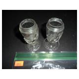 Vintage Glass Salt and Pepper Shakers