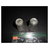 Vintage Glass Salt and Pepper Shakers