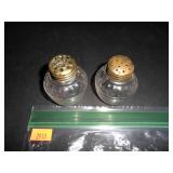 Vintage Glass Salt and Pepper Shakers