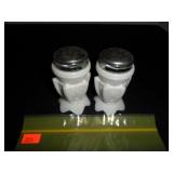 White Salt and Pepper Shakers