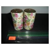 Vintage Floral Salt and Pepper Shakers